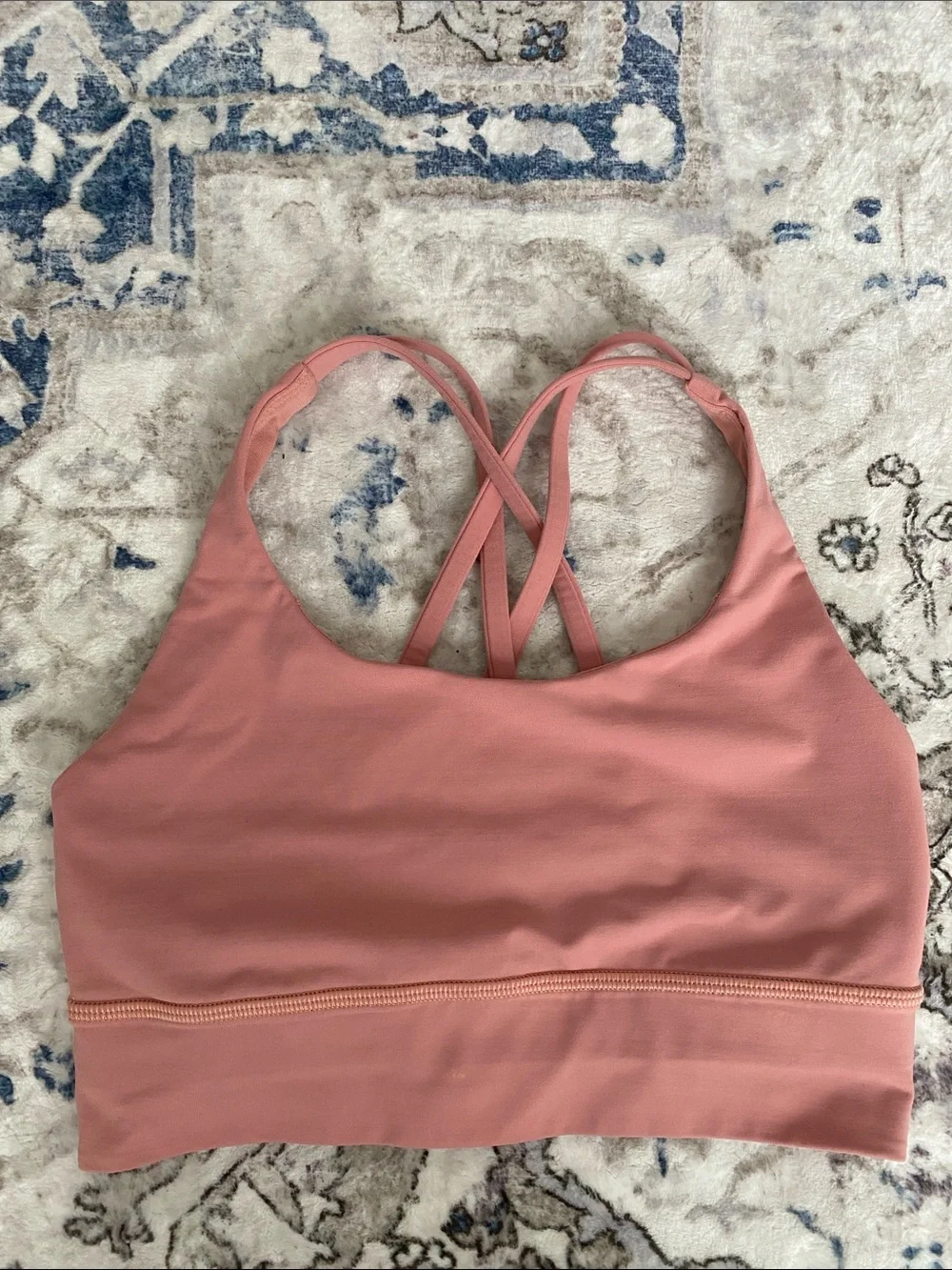 Lululemon Athletica Longline Energy Sports Bra in Peachy Pink 6
